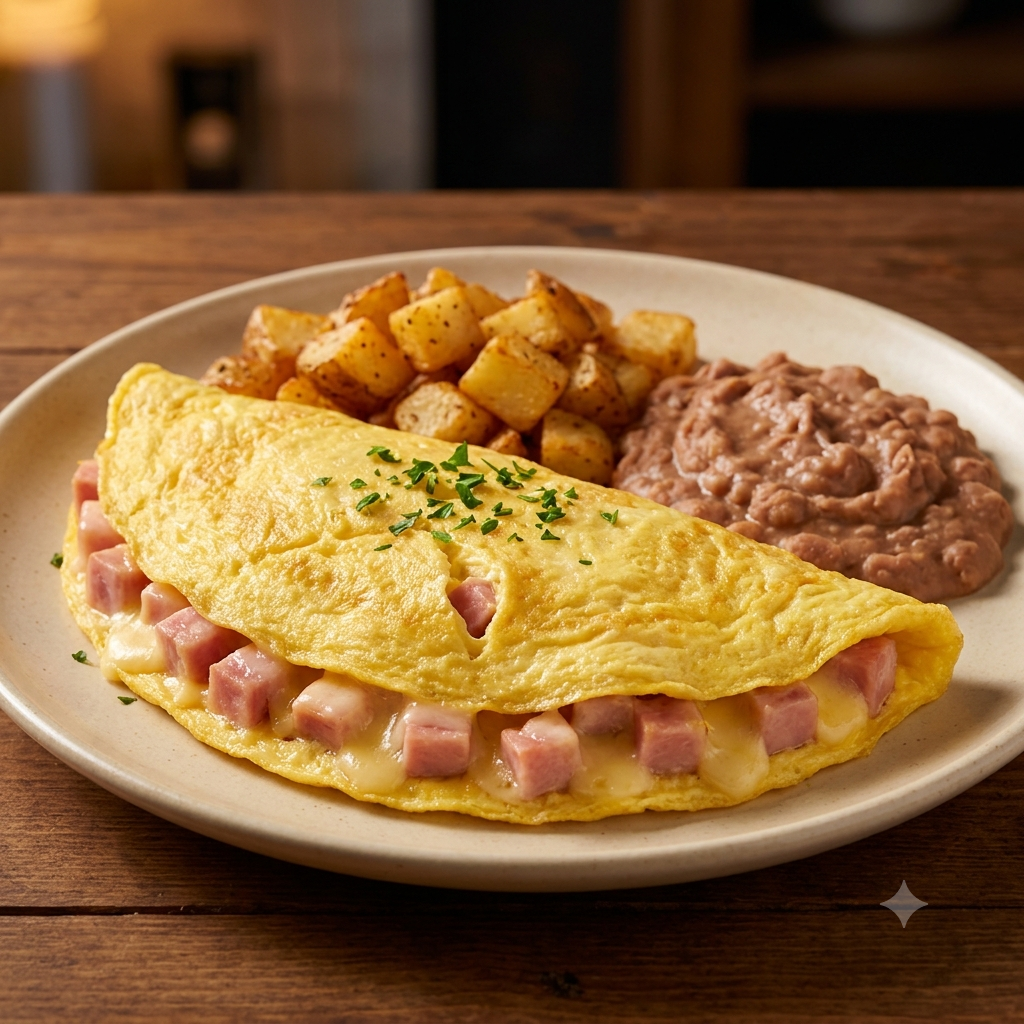 [8PM-OMELETTE_JAMON_QUESO] Omelette de Jamón y Queso