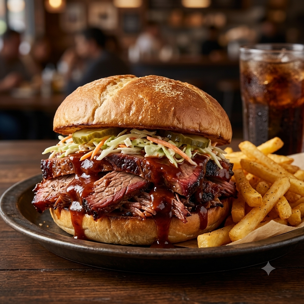 Sándwich de Brisket BBQ